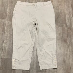 Womens Talbots Perfect Crop‎ Curvy Stretch Casual Pants